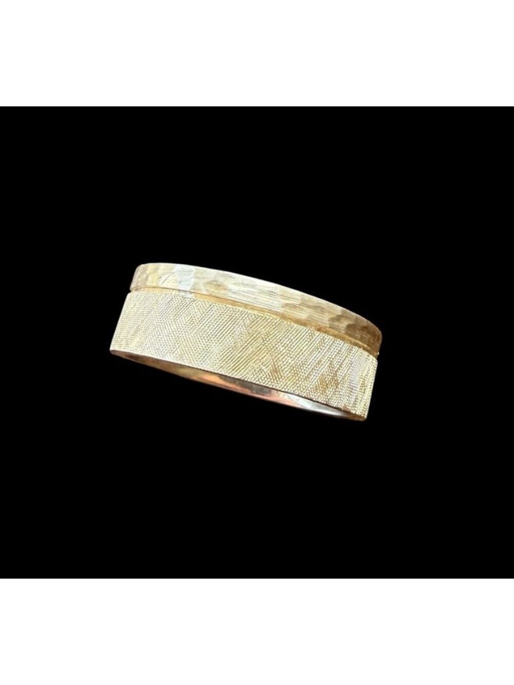 Signed 925 LJD Modernist Hammered Ring Size 8 Textured Sterling Silver 10mm Wide